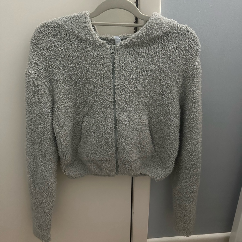 SKIMS cozy knit zip up hoodie